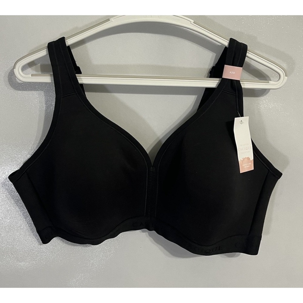 New $53 Lane Bryant Cacique 42DD Lightly Lined No-Wire Comfort Bliss Black Bra
